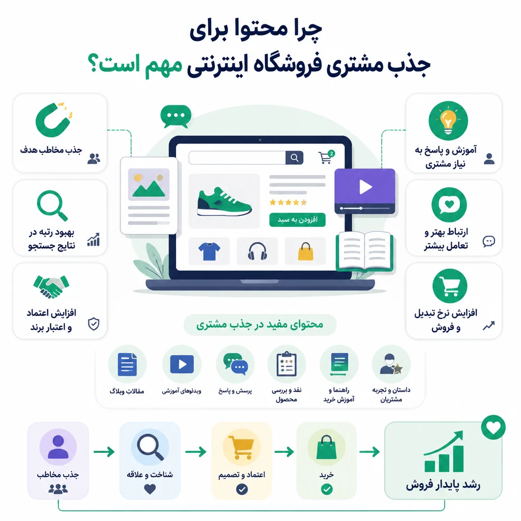 چرا محتوا برای جذب مشتری فروشگاه اینترنتی مهم است؟
