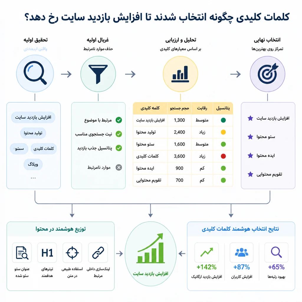 کلمات کلیدی چگونه انتخاب شدند تا افزایش بازدید سایت رخ دهد؟ کلمات کلیدی چگونه انتخاب شدند تا افزایش بازدید سایت رخ دهد؟