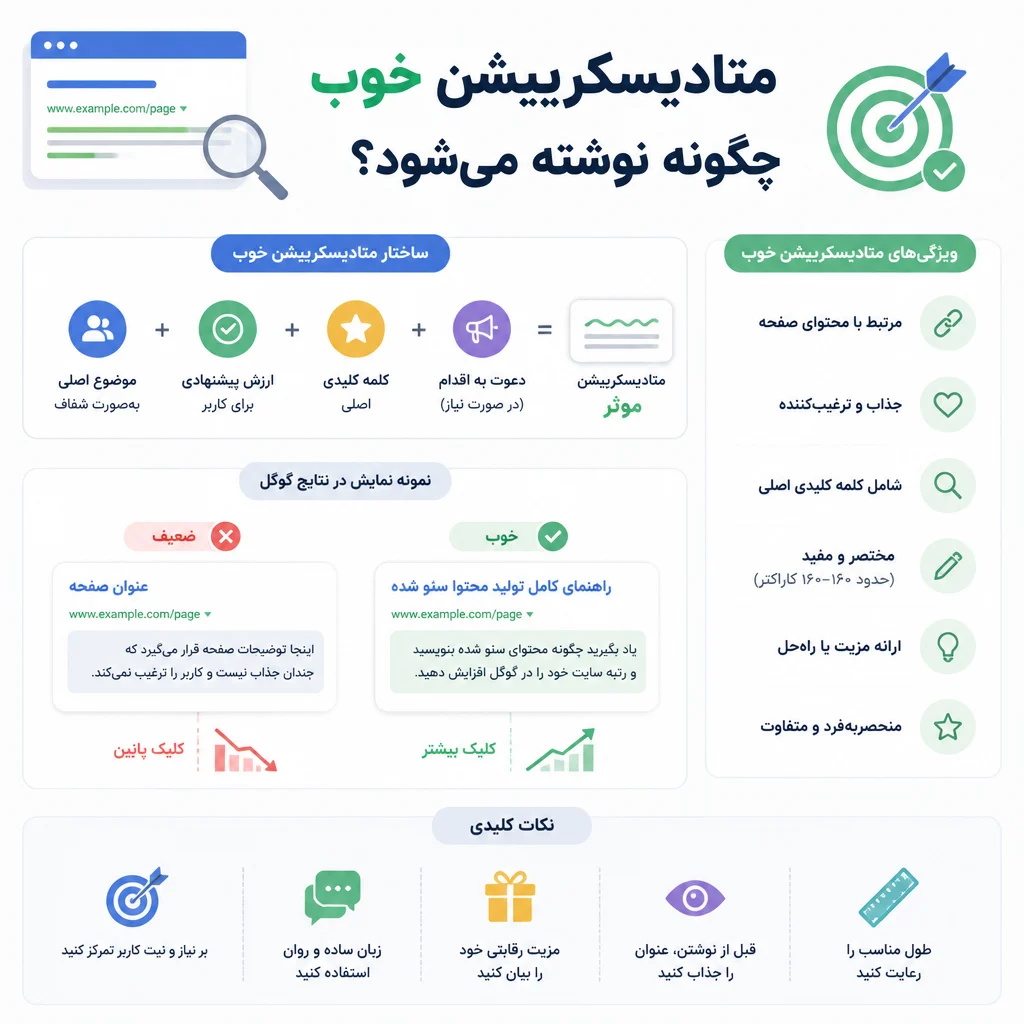 متادیسکریپشن خوب چگونه نوشته می‌شود؟