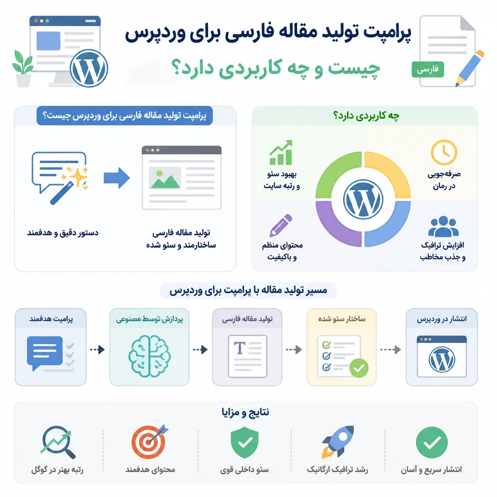 پرامپت تولید مقاله فارسی برای وردپرس چیست و چه کاربردی دارد؟